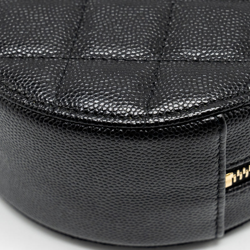 Chanel Round Clutch with Chain Caviar Black LGHW