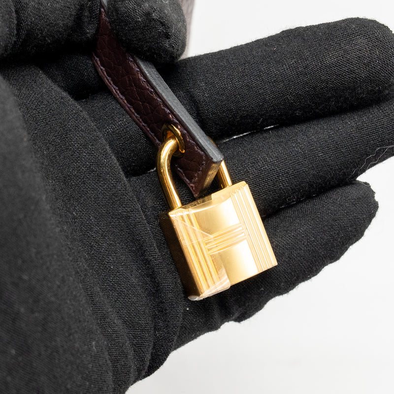 Hermes Picotin 18 Lock Bag Clemence/Swift Rouge Sellier/Caban GHW Stamp U