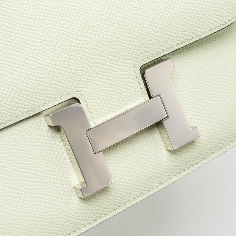 Hermes Mini Constance Epsom Vert Fizz SHW Stamp U