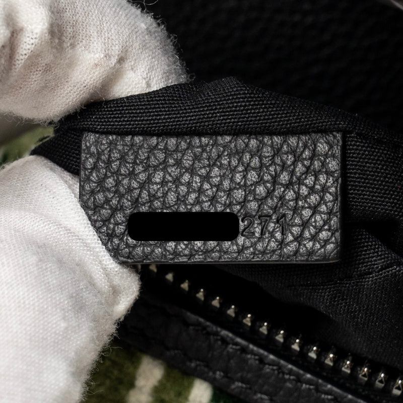 Dior men’s saddle bag fabric dior oblique green SHW