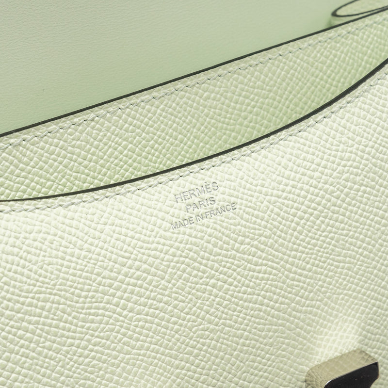 Hermes Mini Constance Epsom Vert Fizz SHW Stamp U