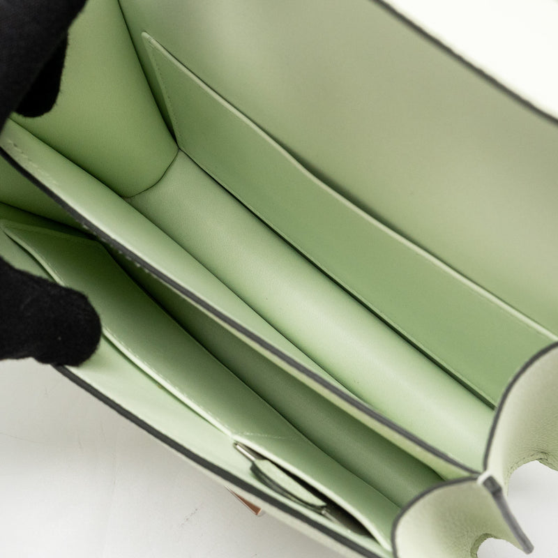 Hermes Mini Constance Epsom Vert Fizz SHW Stamp U
