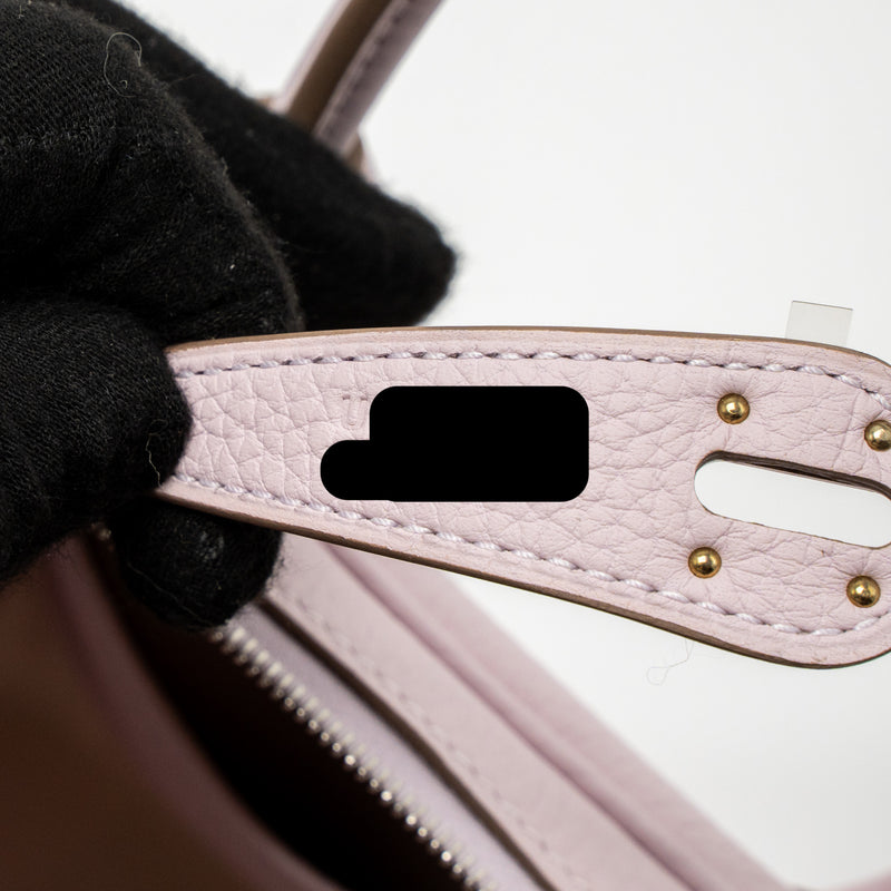 Hermes Lindy 26 Clemence Mauve Pale SHW Stamp U