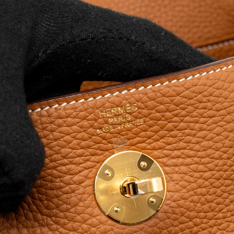 Hermes Lindy 26 Clemence Gold GHW Stamp Z