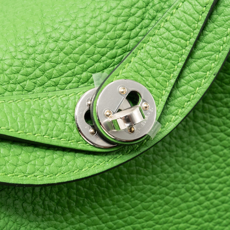 Hermes Mini Lindy Clemence Vert Yucca SHW stamp B