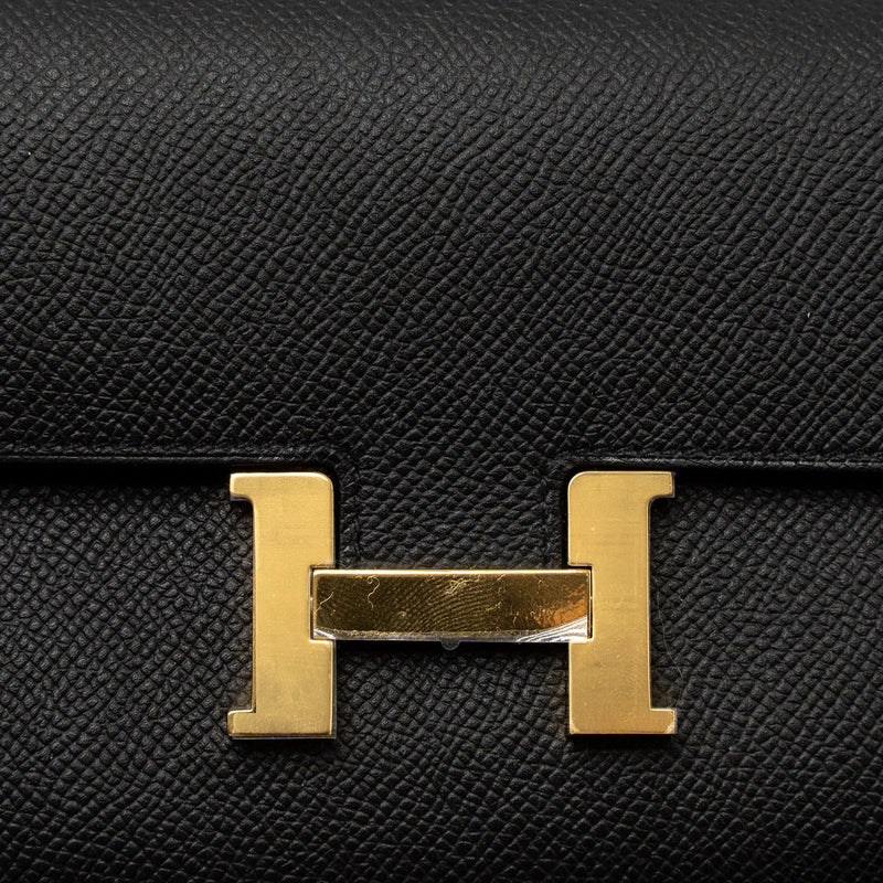 Hermes Constance To Go Epsom Black GHW Stamp B