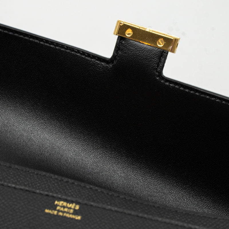 Hermes Constance To Go Epsom Black GHW Stamp B
