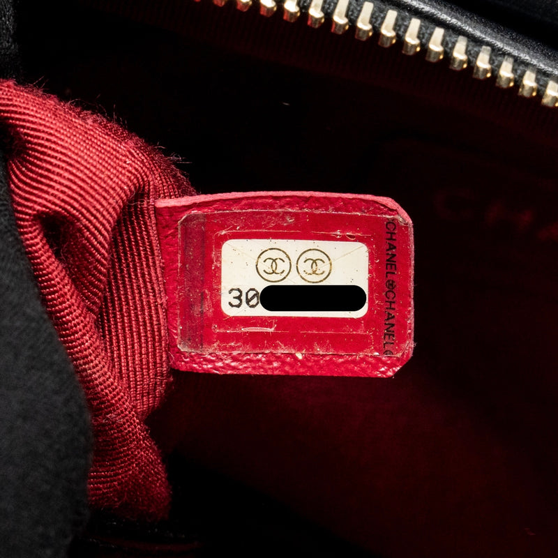 Chanel New Medium Gabrielle Hobo Bag with Top Handle Calfskin Black Multicolour Hardware