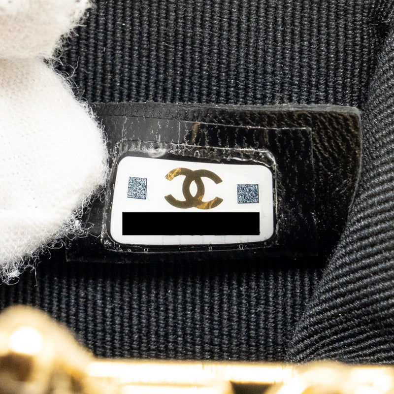 Chanel 23p Mini Coin Purse with Chain Calfskin Black LGHW(microchip)