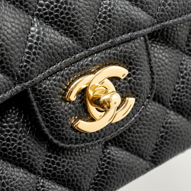 Chanel Medium Classic Double  Flap Bag Caviar  Black GHW