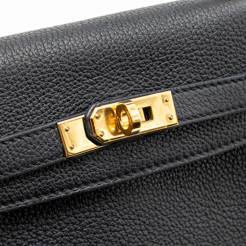 Hermes Kelly 25 Togo Black GHW Stamp U