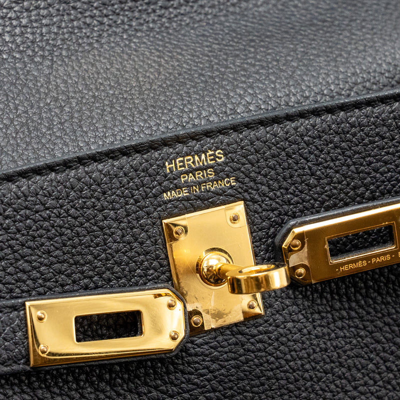 Hermes Kelly 25 Togo Black GHW Stamp U