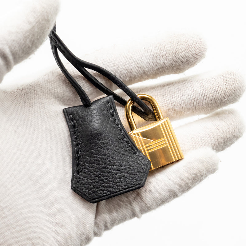 Hermes Kelly 25 Togo Black GHW Stamp U
