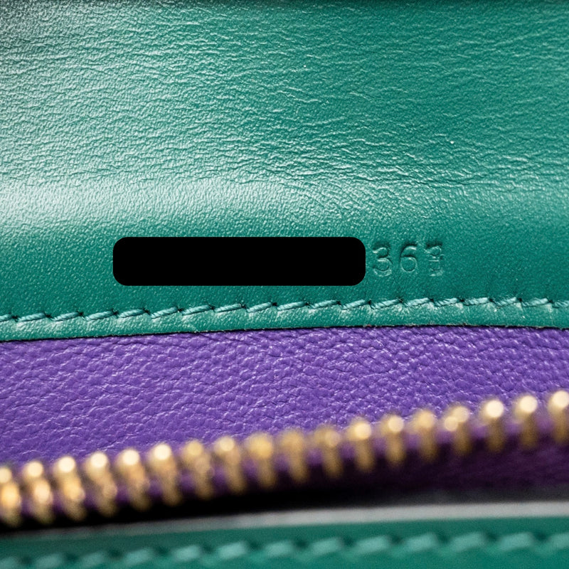 Bvlgari Serpenti Forever Wallet on Chain Calfskin Green LGHW