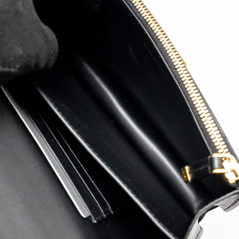 Dior Miss Caro Mini Bag with Chain Lambskin Black Multicolour Hardware