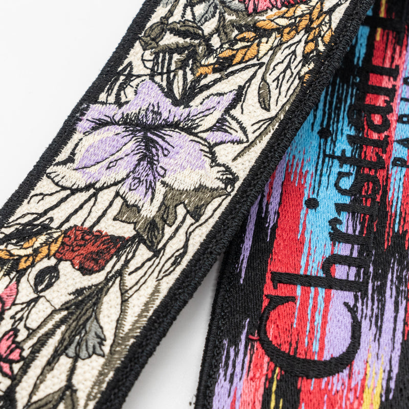DIOR Adjustable Shoulder Strap Flora Embroidery Canvas/Calfskin Multicolour GHW