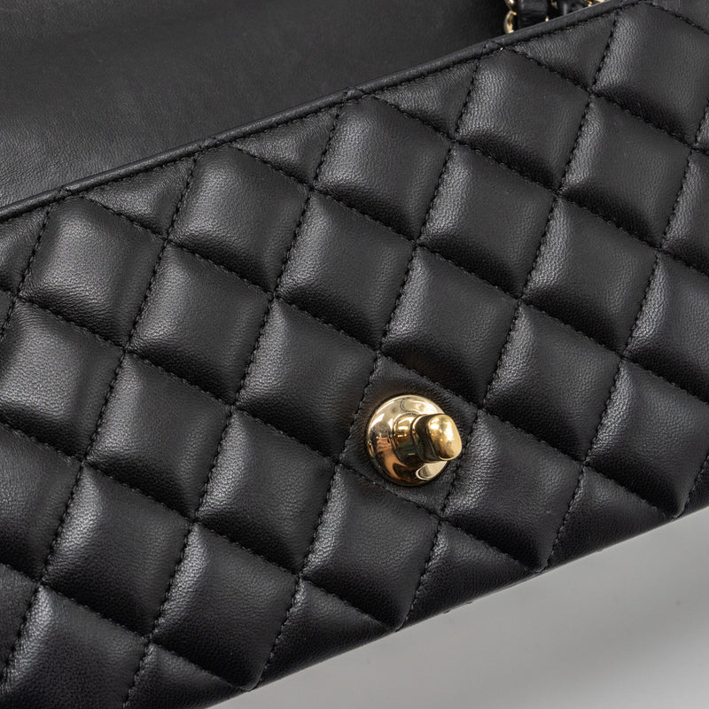 Chanel classic mini rectangular flap bag lambskin black GHW