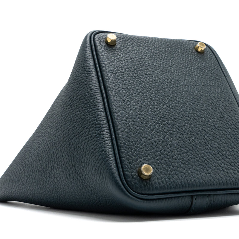 Hermes picotin 18 lock bag clemence vert cypres GHW stamp U