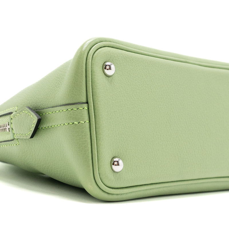 Hermes Mini Bolide Evercolor Vert Criquet SHW Stamp Z