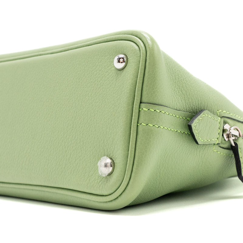 Hermes Mini Bolide Evercolor Vert Criquet SHW Stamp Z