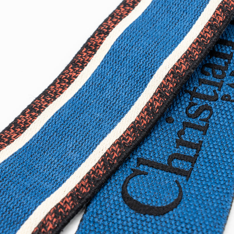 DIOR Adjustable Shoulder Strap Embroidery Canvas/Calfskin Blue/Red/Black GHW