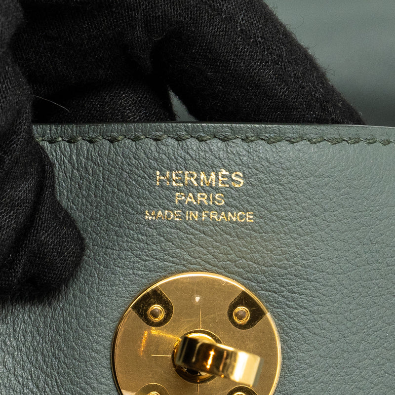 Hermes Lindy 26 Evercolor Vert Amande GHW Stamp Y with an Extra Rodeo