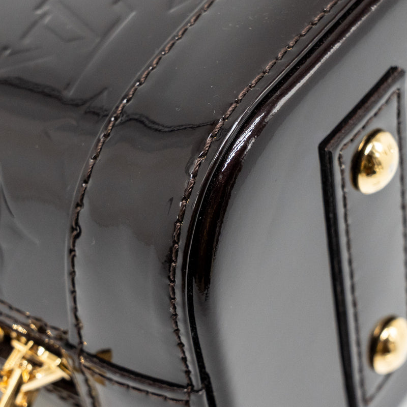 Louis Vuitton Alma BB Monogram Patent Leather Amatante GHW