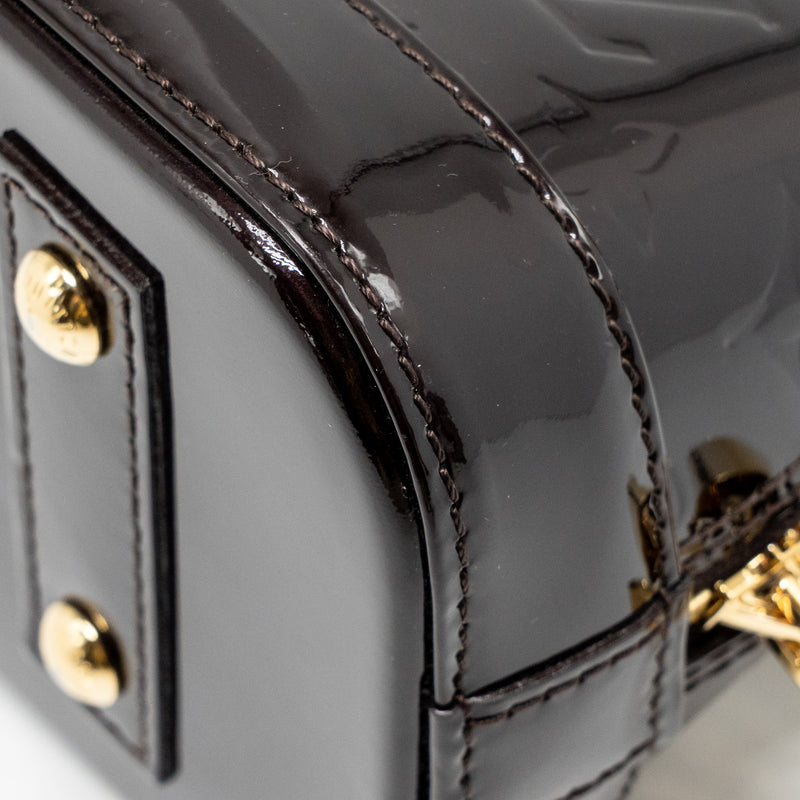 Louis Vuitton Alma BB Monogram Patent Leather Amatante GHW