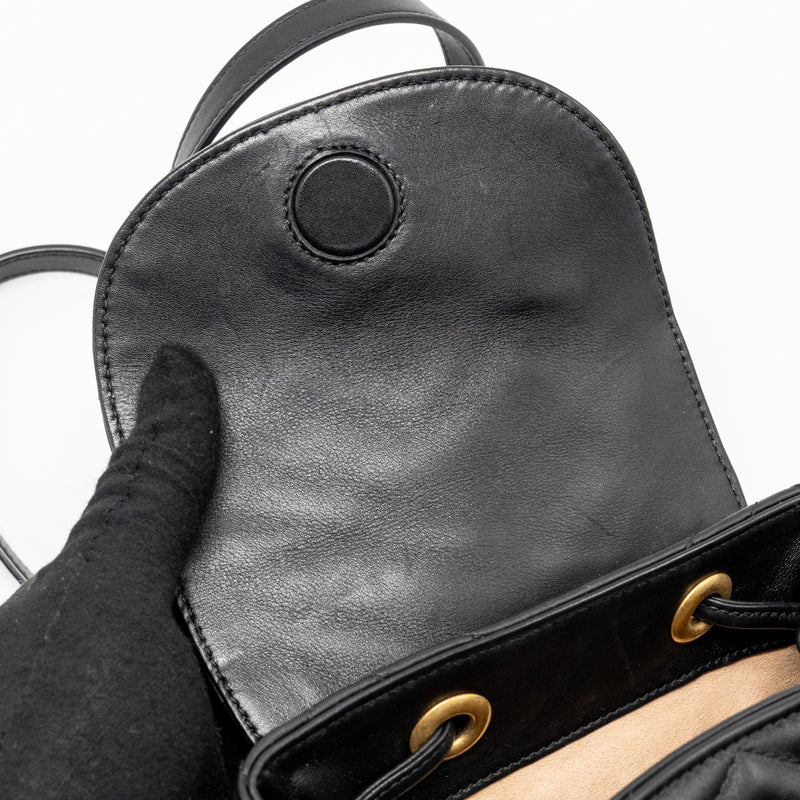 GUCCI GG Marmont Backpack Calfskin Black GHW