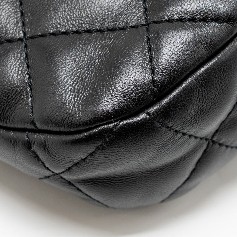 Chanel 22k Hobo Shoulder Bag Lambskin Black GHW