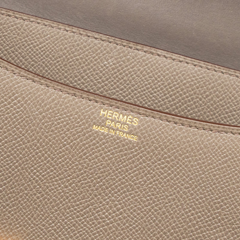 Hermes Constance 24 Epsom Gris Etain RGHW Stamp D