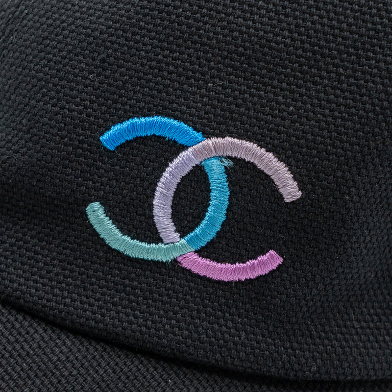 Chanel 24C CC Logo Baseball Cap Black
