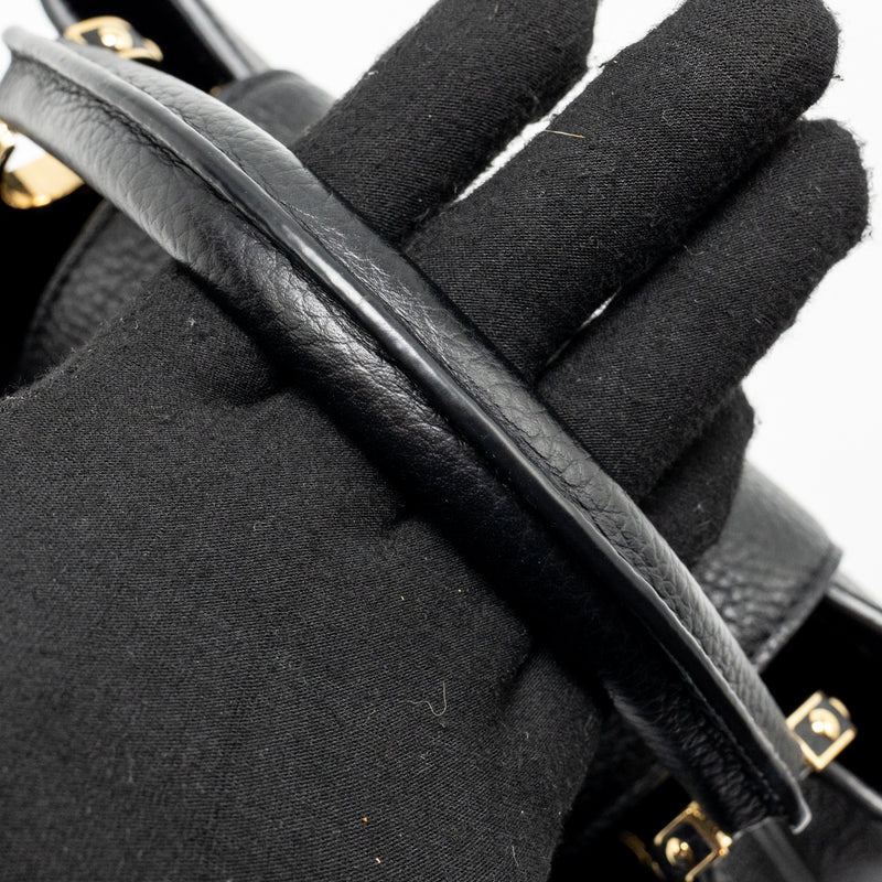 Louis Vuitton Capucines BB with Monogram Flower Embellishments Taurillon Black GHW