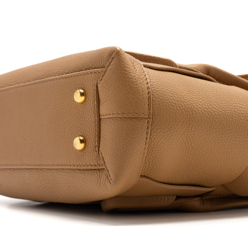 Bottega Veneta Small Arco Bag Calfskin Wood GHW
