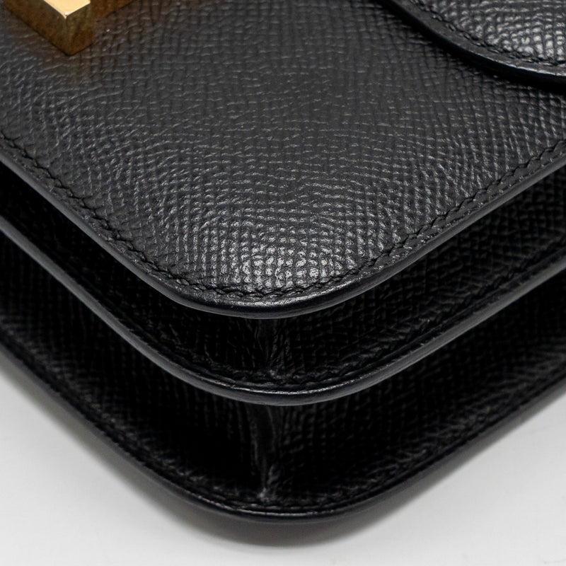 Hermes Mini Constance epsom black RGHW stamp Y