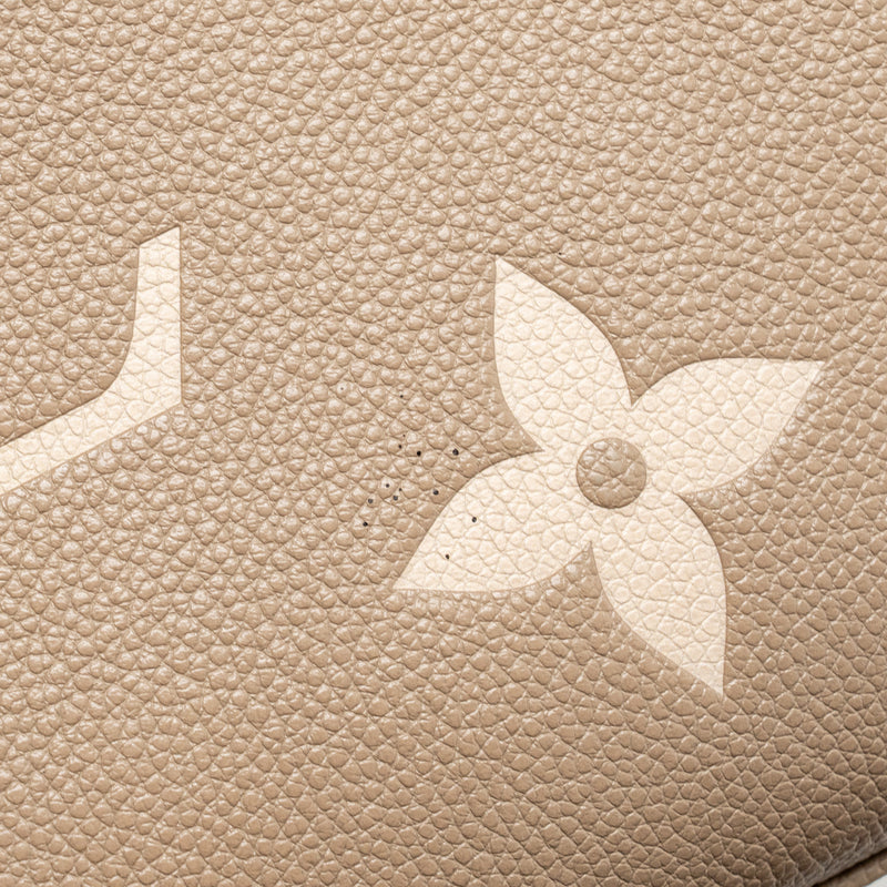Louis Vuitton Petit Palais Bag Bicolour Monogram Empreinte Leather Tourterelle/Creme GHW