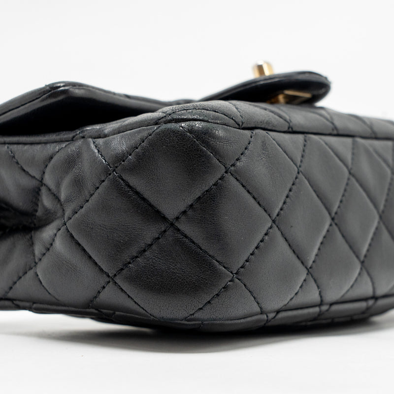 Chanel Pearl Crush Mini Rectangular Flap Bag Lambskin Black GHW