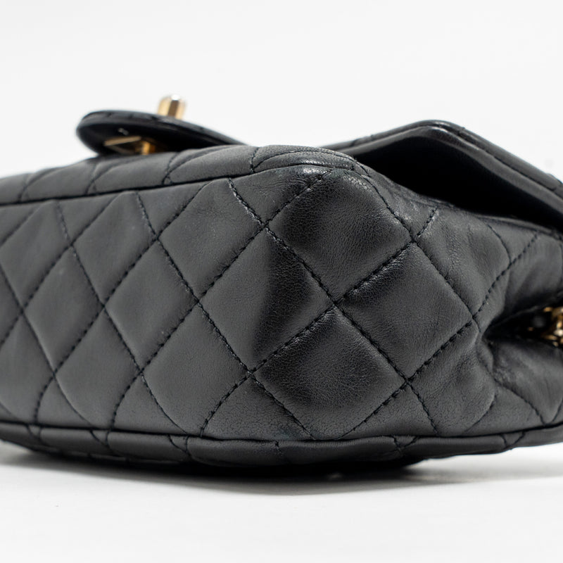 Chanel Pearl Crush Mini Rectangular Flap Bag Lambskin Black GHW