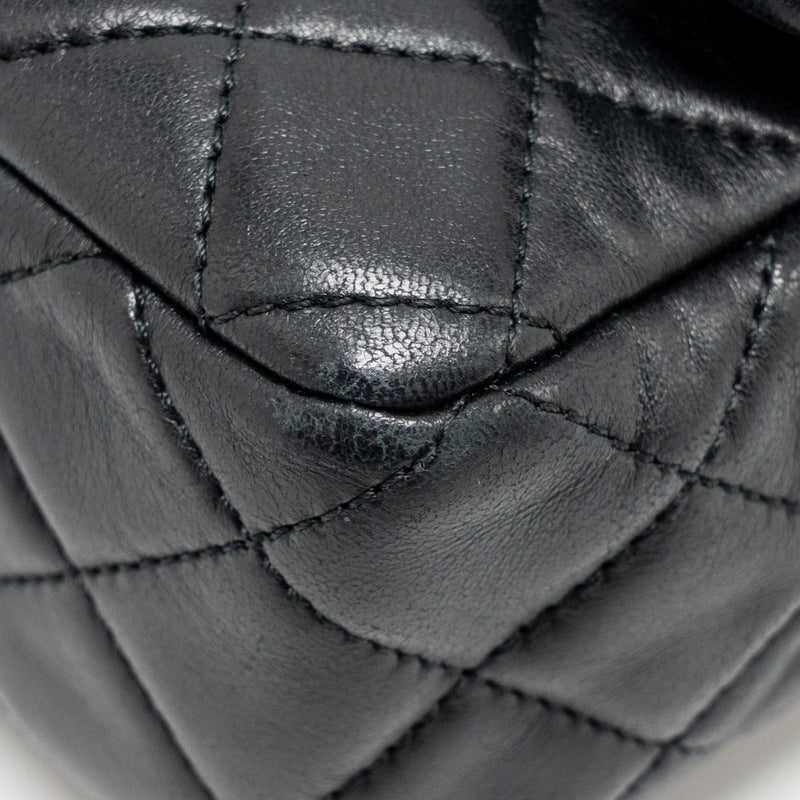 Chanel Pearl Crush Mini Rectangular Flap Bag Lambskin Black GHW
