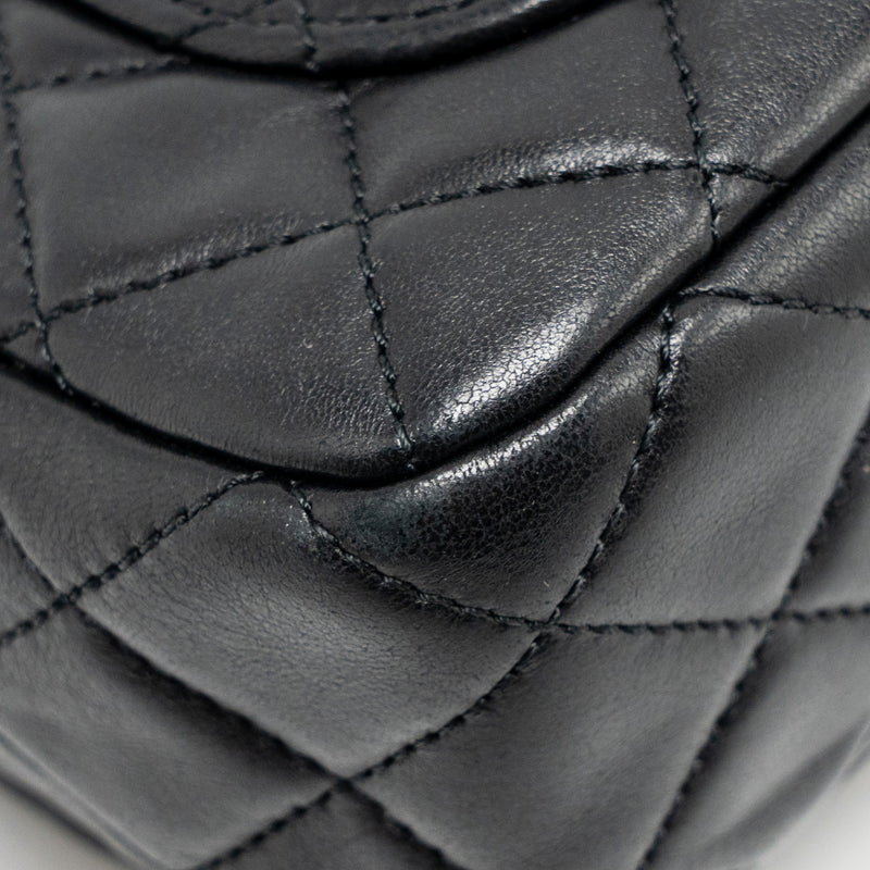 Chanel Pearl Crush Mini Rectangular Flap Bag Lambskin Black GHW