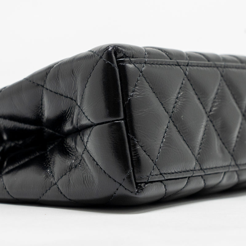 CHANEL Mini Kelly Shopping Tote Bag Calfskin Black GHW (Microchip)
