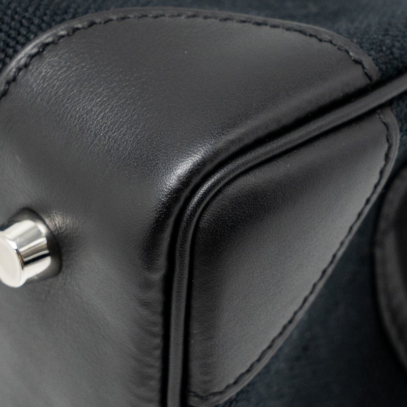 Hermes Birkin 25 Cargo Toile Goeland/Swift Black SHW Stamp W