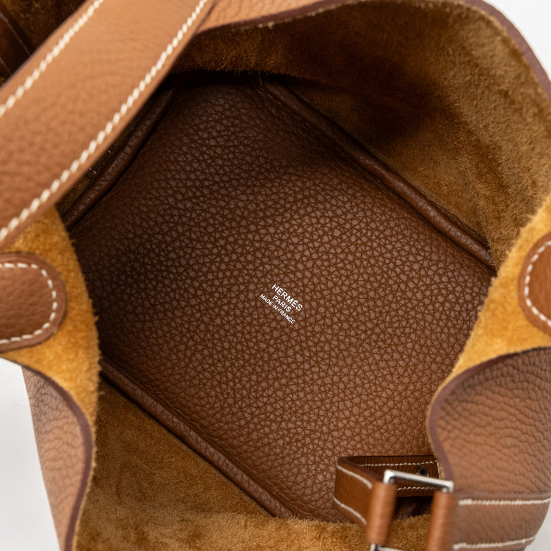 Hermes Picotin 18 Clemence Gold SHW Stamp Z