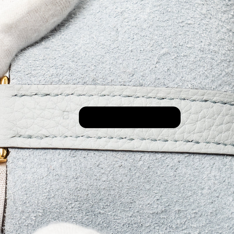 Hermes Picotin 22 Lock Bag Clemence Blue Pale GHW Stamp B