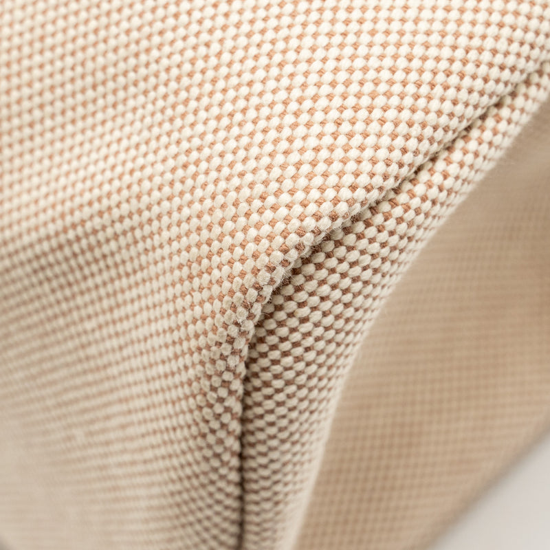 Hermes Herbag Zip 31 Toile H En Relief Brides Gala Nat Sable/Ecru Beige SHW Stamp Z