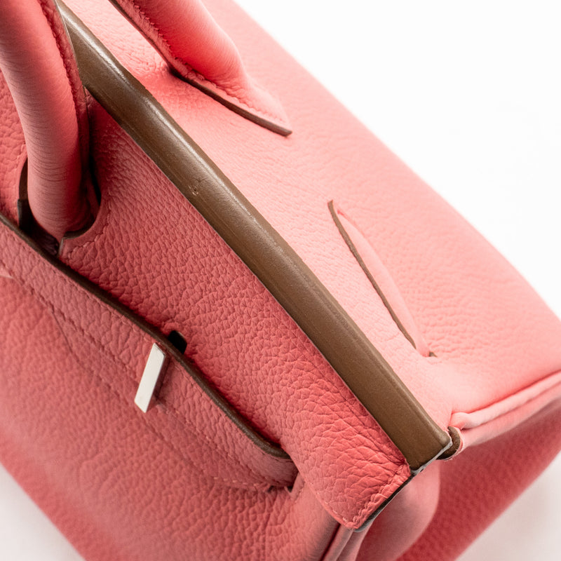 Hermes Birkin 30 Clemence Rose Lipstick SHW Stamp Square R
