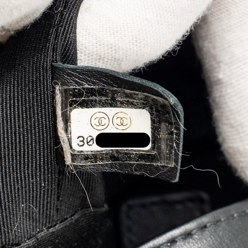 Chanel Top Handle Boy Bucket Bag Lambskin Black GHW