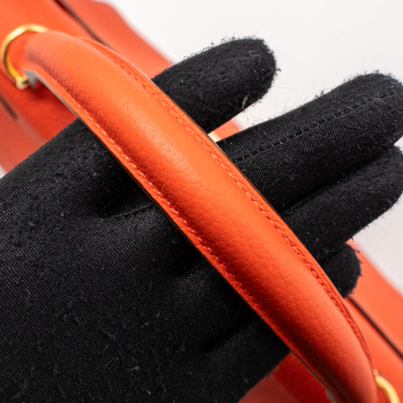 Hermes kelly 32 togo capucine GHW stamp square Q