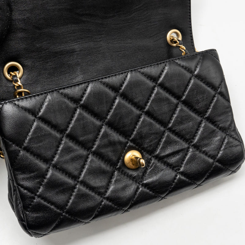 Chanel 22c Quilted Flap Bag Lambskin Black GHW (microchip)