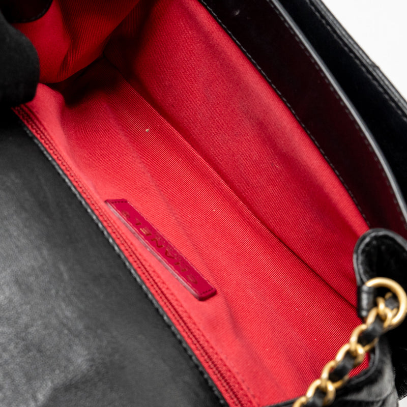 Chanel 22c Quilted Flap Bag Lambskin Black GHW (microchip)